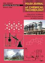 Selected Conference’s articles will be published in Polish Journal of Chemical Technology